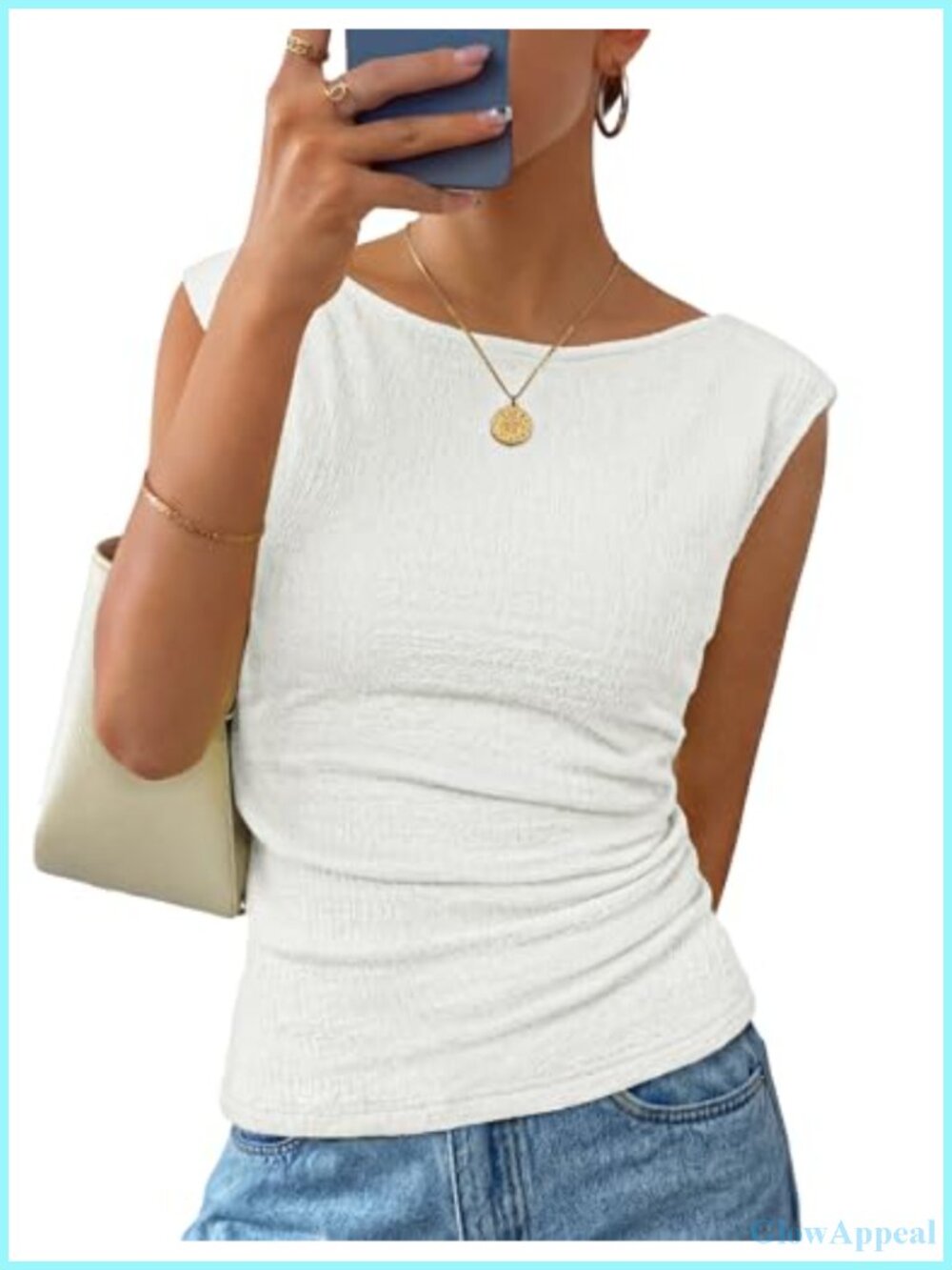 Women's Crinkle Slim Fit Ruched Tank Top Cap Sleeve Summer Going Out Top
